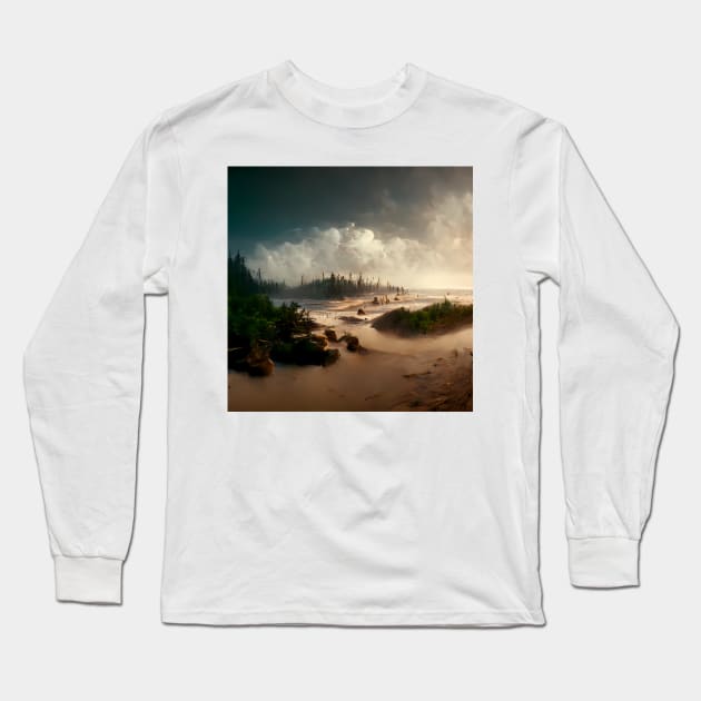 Mystical Beach #3 Long Sleeve T-Shirt by endage